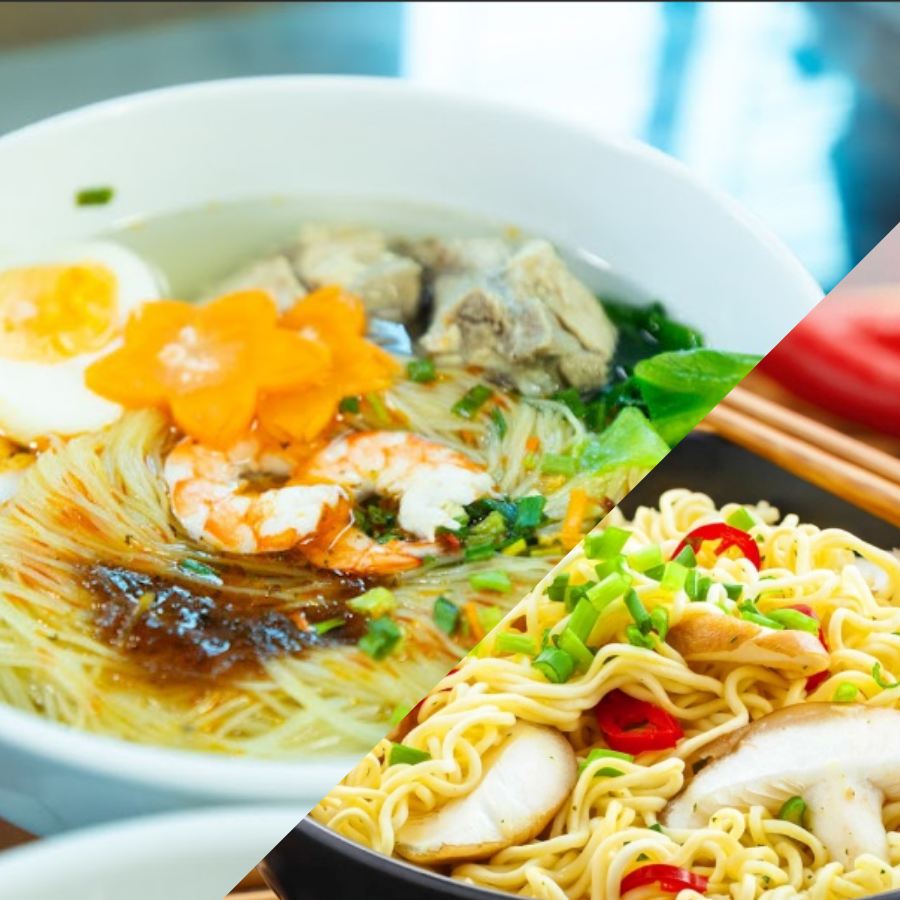 Nên lựa chọn bún rau củ ăn liền hay mỳ tôm tiện lợi